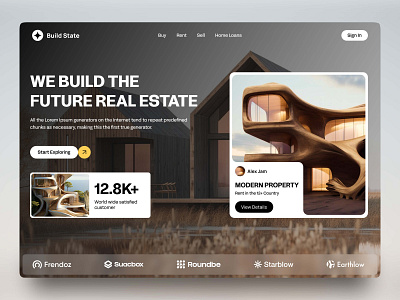 Real Estate Website: Header Exploration architecture construction figma design figma designer furniture ecommerce website furniture landing page furniture website home interior design landing page mortgage property real estate real estate branding real estate iconography realtor rental property web design web ui website ui