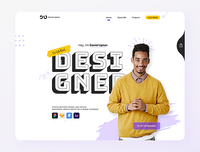 Creative Portfolio Web Design Concept branding creative figma graphic design illustrator photoshop portfolio ui web webdesign website