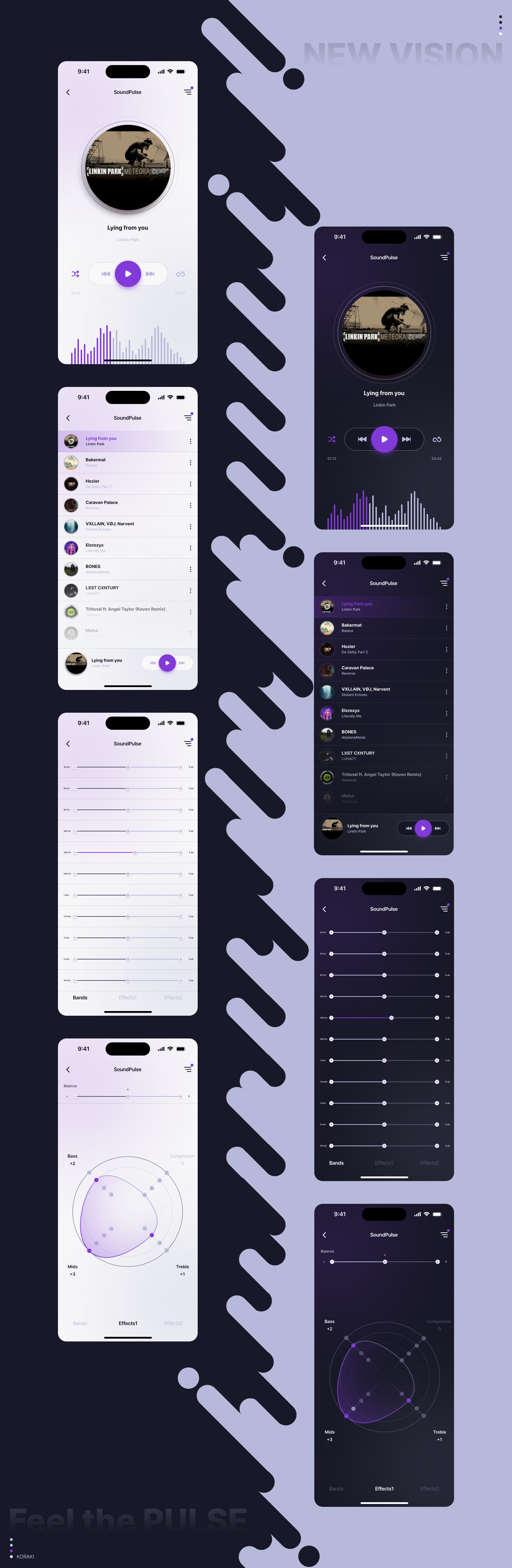 Soundpulse app design mobile mobileapp music player ui ux
