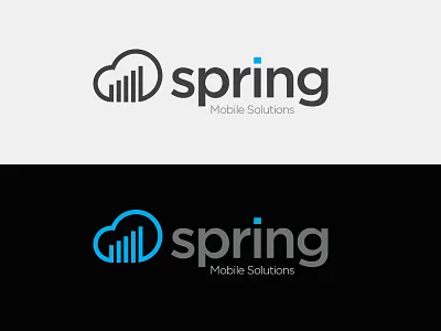 Spring Identity branding cloud design identity logo mobile wireless
