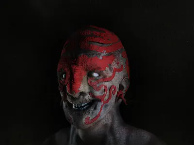 Demon By Starsstyle 3d color demon eye head monster new red skin white zbrush