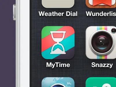 MyTime Icon design app application client con homescreen icon icons interface ios loading london manager proposal screen soft template texture time tracker ui ux