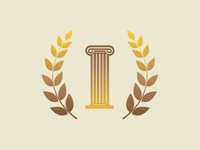PAMASIS Law Chambers Symbol branding chambers corporate golden hipster identity kawal law leaves legal logo oberoi official pamasis pillar royal symbol wreath
