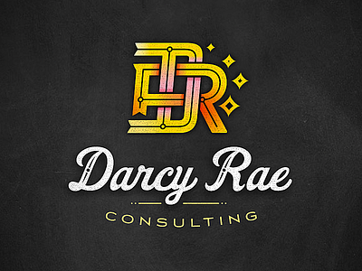 Darcy Rae icon logo monogram script typography