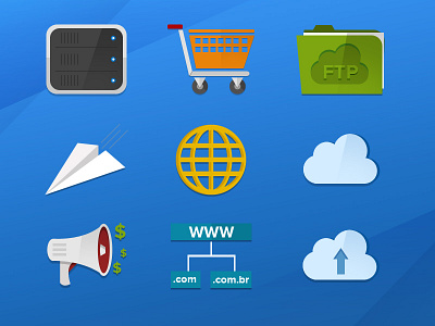 InfoLink Flat Icons backup center cloud data design e mail email flat ftp gradient icons illustration interface marketing shop tecnology ui ux web
