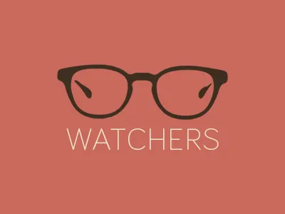 Watchers bariol flat glass glasses icon identity logo minimal simple