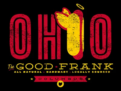 The Good Frank OHIO T-Shirt antique apparel columbus design food graphic hot dog oh ohio retro ruocco state t shirt tee vintage