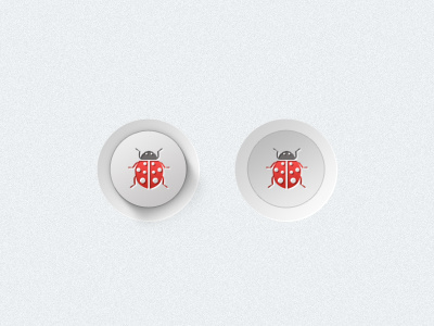Ladybird button digital ladybird ui web