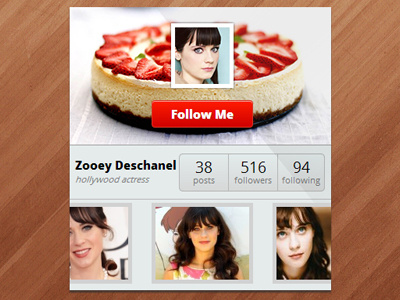 User Profile Widget css css3 follow html5 jquery profile page ui user profile web design widget