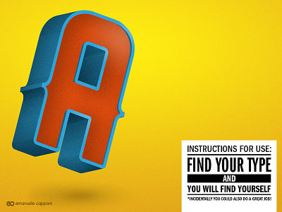 TYPE a behance design emanuele capponi graphic instruction letter letters poster society6 type typo typography