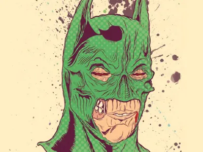 Master Wayne bat batman comics horror illustration zombie