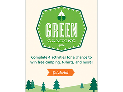 Green Camping booklet camp cyclone green leaf tent tree