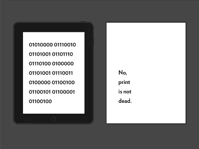 Print is dead. design illustration type