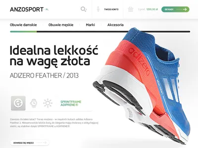 Anzosport challenge challenge studio dawid skinder dawidskinder design e commerce fashion layout online store poland shoes skinder sport store web webdesign zabrze