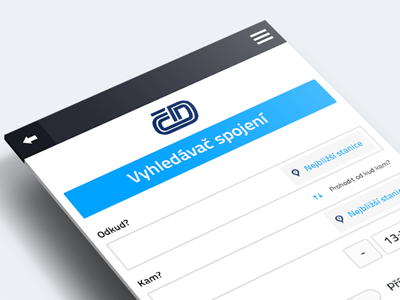 Czech Railways app app clean czech railways app design flat