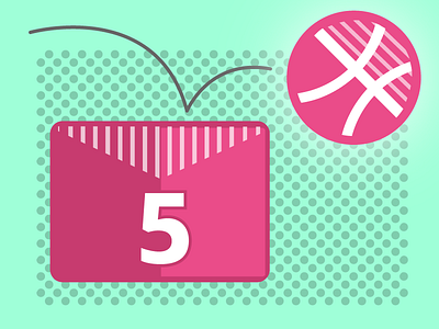 I have 5 Dribbble Invites! contest dribbble dribbble invites giveaway green invite invites invites available pink polka dots stripes