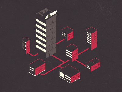 Vodafone Offices avoidance building isometric tax vector vodafone