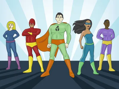 Founder Institute Extraordinary Mentors comics superhero