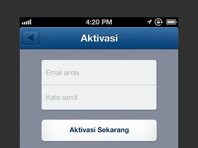 Aktv banking form ios iphone ui wip