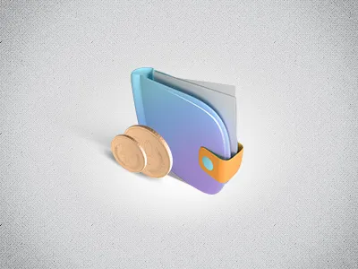 Walleticon 3d icon wallet