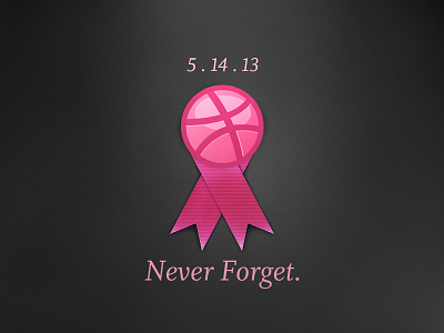 Always Remember 2013 adam trageser basketball crash dribbble funny icon lol lost may memorial pink remember ribbon sad serif server shot