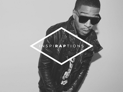 Inspiraptions black diamond flat hip hop logo sans bitches sans money white