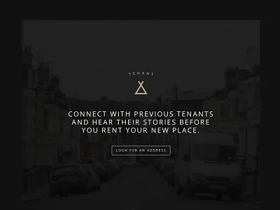 Tenant.at — Classic Header black classic dark header intro logo minimal tenant tenant.at triangle