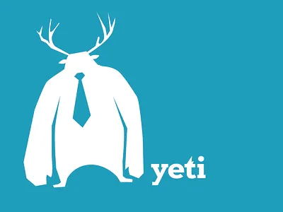 some more refinement antlers arms blue horns logo monster rebrand tie white yeti