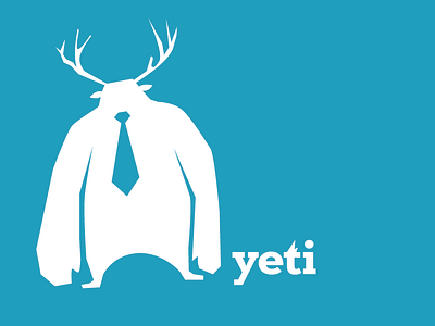 some more refinement antlers arms blue horns logo monster rebrand tie white yeti