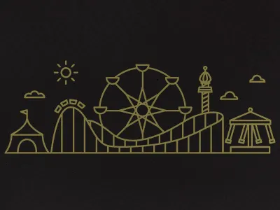 The Carnival carnival illustration rides roller coaster