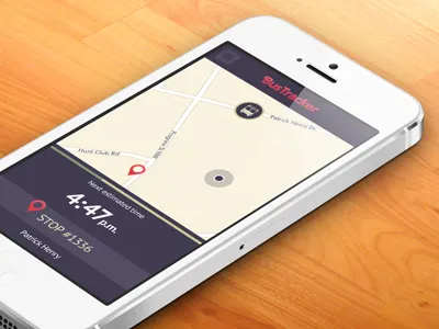 BusTracker App app dark flat track