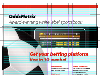 EveryMatrix Brochures WIP brochure casinoengine design everymatrix flyer gammatrix grids indesign layout leaflet mobile360 oddsmatrix partnermatrix print wip work