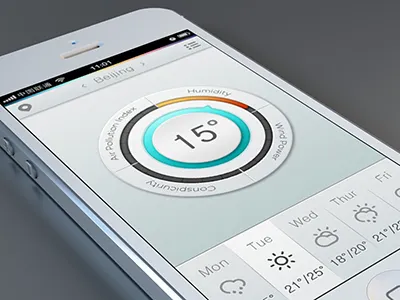 Celia's Weather app weather white