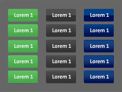 Button styles 3d button buttons color dark flat green gui lorem ipsum rounded ui ux vector