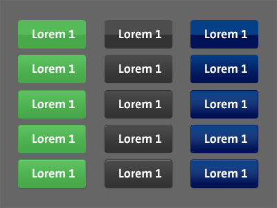 Button styles 3d button buttons color dark flat green gui lorem ipsum rounded ui ux vector