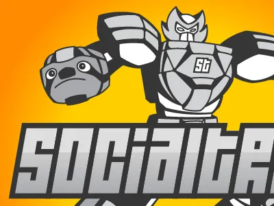Socialtron Color character gundam logo meme orange robot sloth social media tron web
