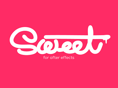 Sweet - for after effects after effects branding fresh handwritten logo script sweet