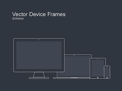 Vector Device Wireframes browser illustration ipad iphone laptop monitor outlines vector wireframes