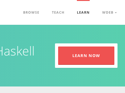 Learn Now Button button navigation read red teal