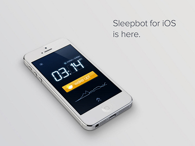 It's here!! SleepBot for iPhone alarm app bot ios ios alarm iphone launch mobile mobile app promo sleep sleep app sleepbot splash