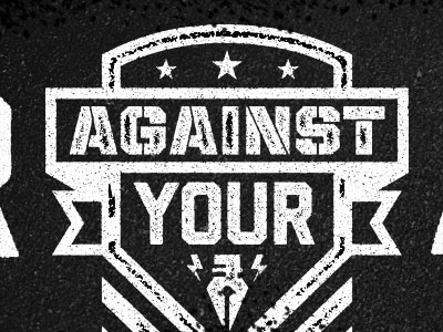 The War Against Your Art army art military pen shield stars texture war