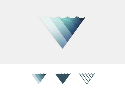 Rough Seas Publishing branding debut gradient icon logo ocean sea water