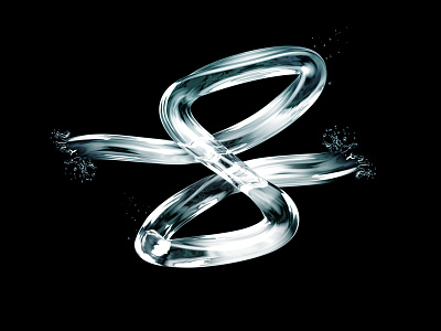 3D Water "S" c4d cinema 4d typography water