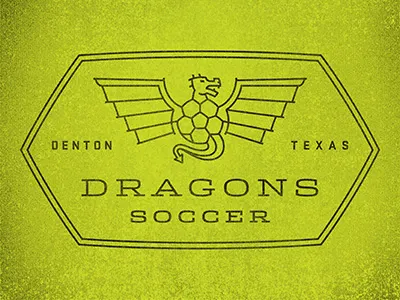Dragons crest dragon logo soccer wings
