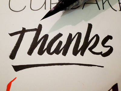 Thanks lettering brush pen hand lettering lettering