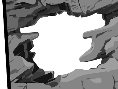 Hole in Rock illustration landscape mountains rock rocks vector west