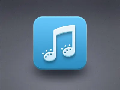 Some idea on music icon blue branding china earphone icon ios liushui logo music song sound ui white