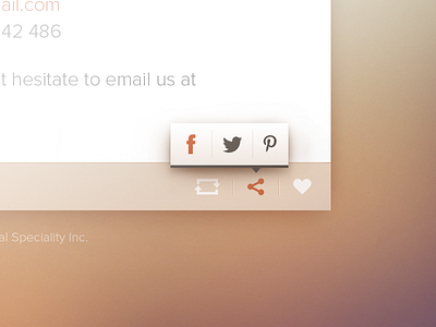 Share Popup facebook icon pinterest popover popup share twitter