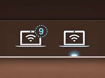 Open on Mac Icon app badge browser count glow icon mac wi fi