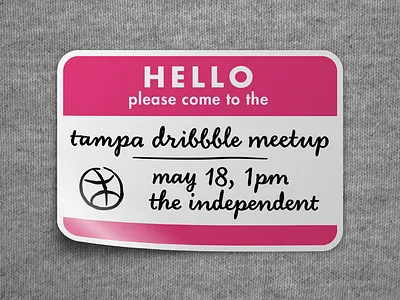 Tampa Dribbble Meetup dribbble hello meetup sticker tampa